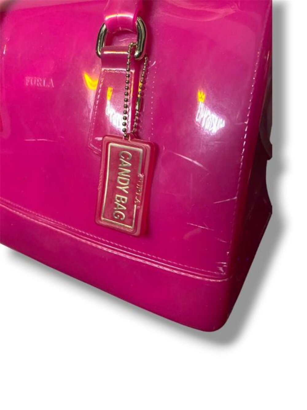 Furla Hot Pink Jelly Candy Satchel - Picture 3 of 5